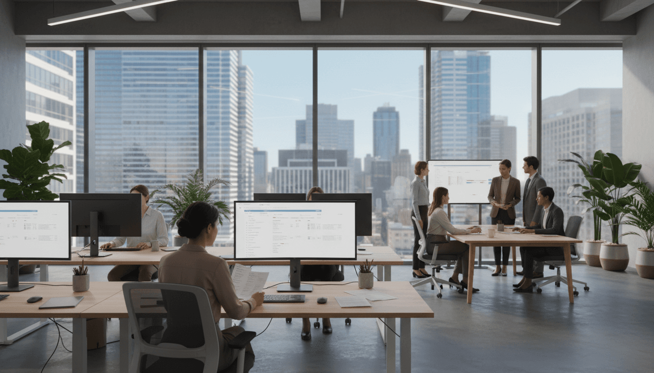 NobelHire recruiting specialists reviewing candidate profiles in modern office